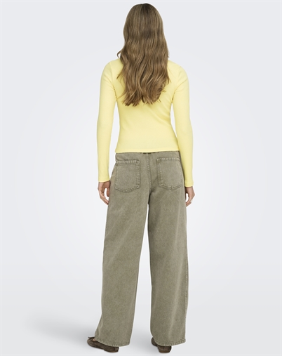 Only - ONLVal Life O-Neck Langærmet Top - Sunlight